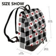 thumbnail image 2 of Balery Heart Black Buffalo Plaid Gingham Mochila de Cuero para Mujeres, Gran Capacidad, Bolsa de Viaje Multifuncional, Mochila de Cuero y Bolsa de Hombro para Mujeres, 2 of 4