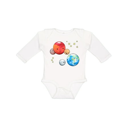 

Inktastic Planetary Playdate Cute Earth Mars and Moons Gift Baby Boy or Baby Girl Long Sleeve Bodysuit