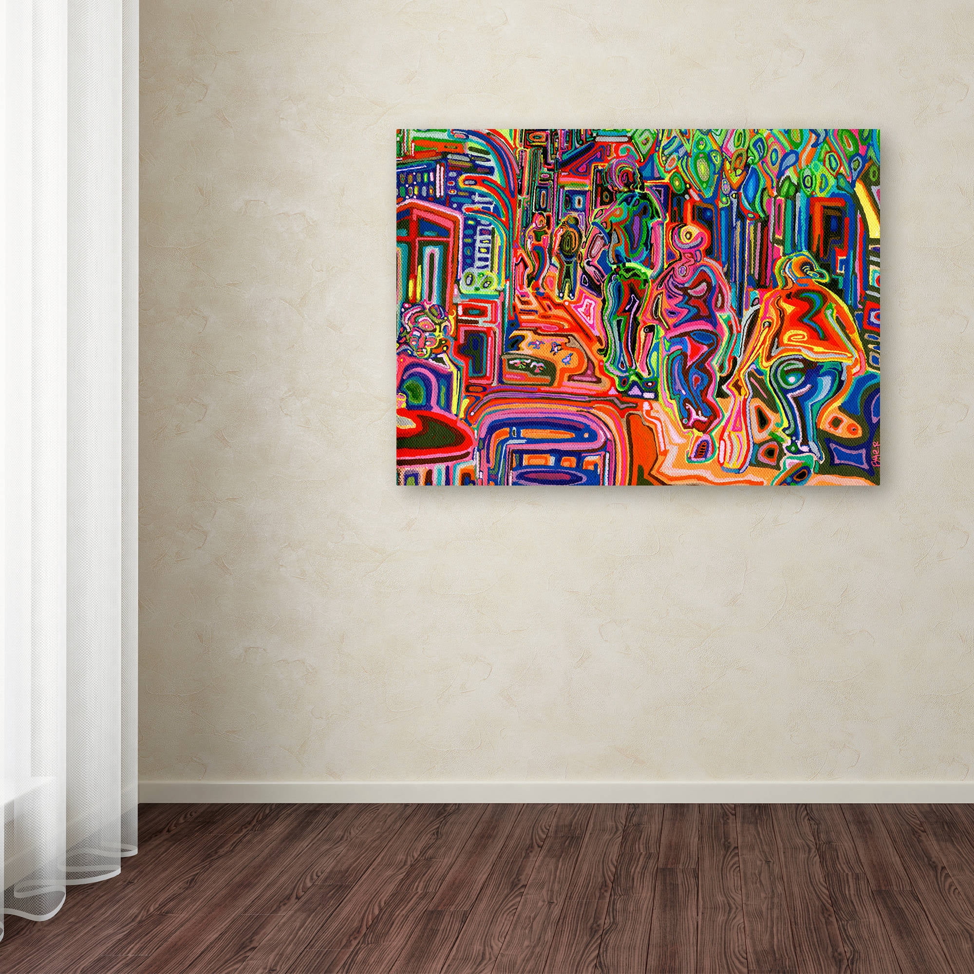 Trademark Fine Art "Folk" Canvas Art by Josh Byer