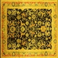 thumbnail image 1 of Ahgly Company Indoor Square Oriental Yellow Industrial Area Rugs, 3' Square, 1 of 4
