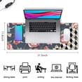 thumbnail image 5 of Long Mouse Pads for Desk,Pioneer Flower Floral Print Pattern Desk Mats on Top Of Desks, Desk Mouse Pad Extra Large with 3mm Non-Slip Base and Stitched Edge for Gaming,Office,Work,Home 31.5"x11.8", 5 of 6