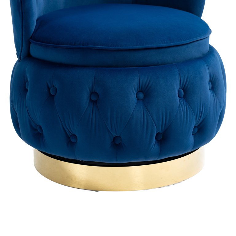 360 Degree Swivel Comfortable Reading Armchair, Velvet Upholstered