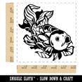 thumbnail image 2 of Elegant Koi Fish Self-Inking Rubber Stamp Ink Stamper - Blue Ink - Large 1-1/2 Inch, 2 of 7