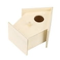 thumbnail image 5 of Clearance! Fenull Dox Box Box House Bird Box Bird House Bird Bird House Wooden Other, Bathroom Cup Clearance Sale, 1Pc Creative Wall Mounted Wooden Outdoor Bird Nest Bird House Khaki, 5 of 6