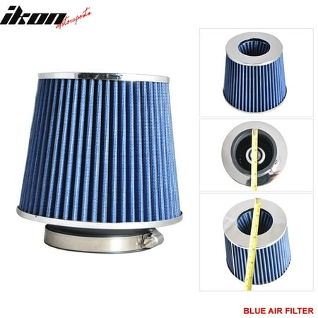 Blue Civic Air Intake System - 3.5Inch ID Race Performance Cold Air Intake Filter KN Type Blue Fits 88-12 Civic