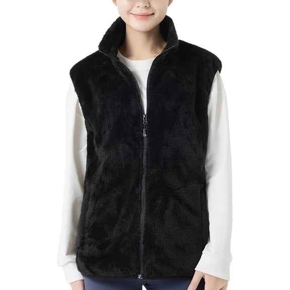 Heated Vests for Women Heated Vest Stand Collar Cotton Sleeveless Jacket Coral Smart Constant Temperature Women Winter Vest