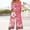 A_ Pink, variant on BVnarty Women V Neck Elbow Sleeve Wildflower Print Culotte Jumpsuit, Loose Fit Equipped With Side Pockets for Outdoor Walk White XL