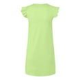 thumbnail image 4 of HCNTES Girls Summer Solid Color Fly Sleeved Casual Dress Nightdress 5-6 Years Green, 4 of 5