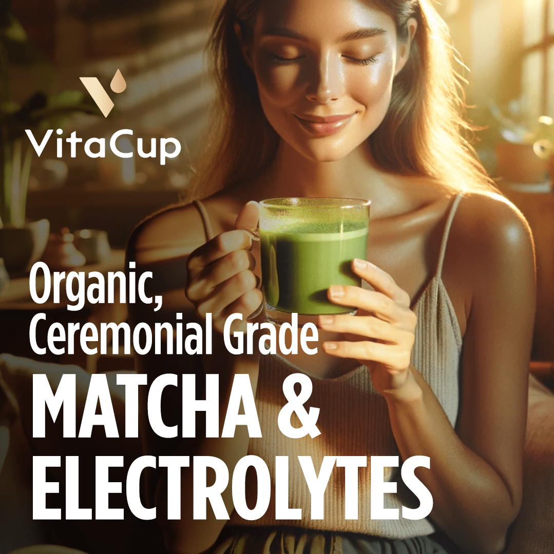 VitaCup Hydration Matcha Instant Packets, Electrolyte Drink Mix, 20 Ct