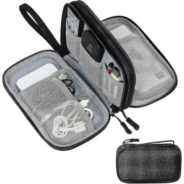 Cable Organiser, Cases For Electronic Accessories, Electronic Bag For Cables, Charger, Adapters, Usb Disk Black