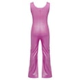 thumbnail image 2 of DPOIS Kids Girls Shiny Metallic Jumpsuit Performance Costume Hot Pink 2-3, 2 of 5