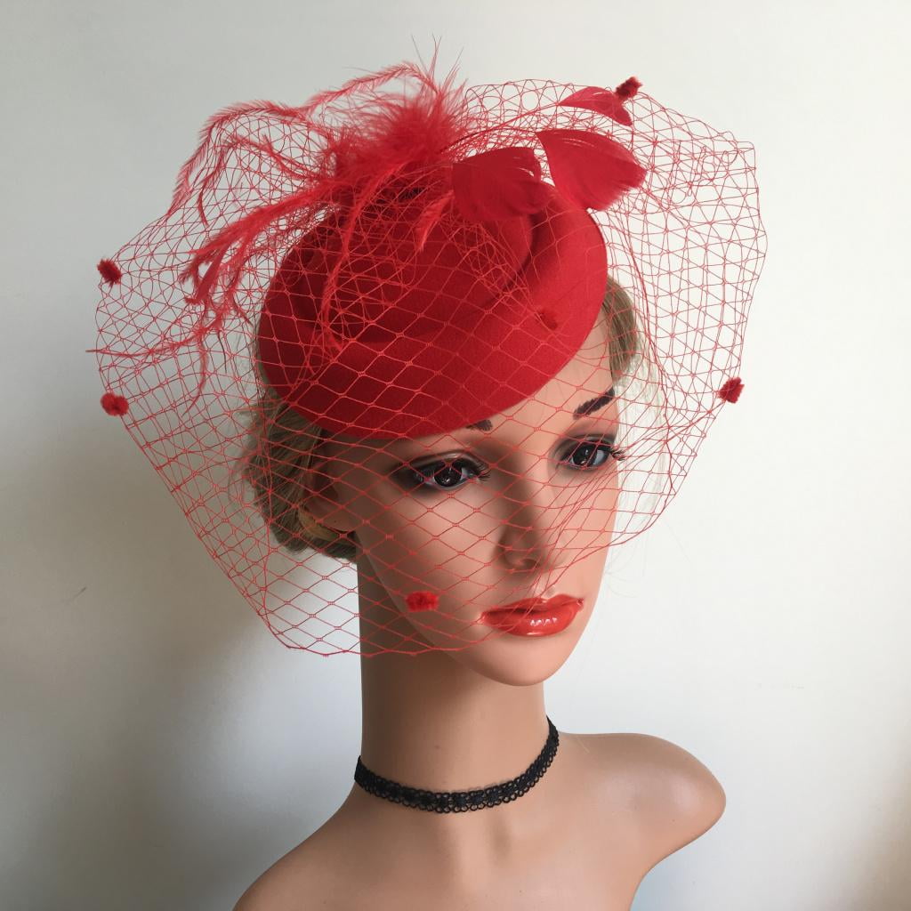 Ladies Retro Fascinators Hats 20s 50s Hat Pillbox Hat Cocktail