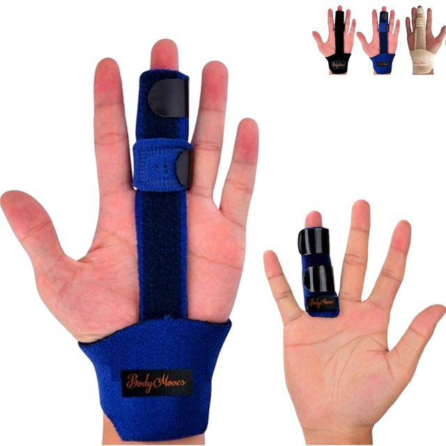 GFDYREE Finger Splint Plus Finger Extension Splint for Trigger Finger Mallet Finger Broken Finger Rheumatoid Arthritis Post Operative finger brace stabilizer tenosynovitis(Aqua Blue)