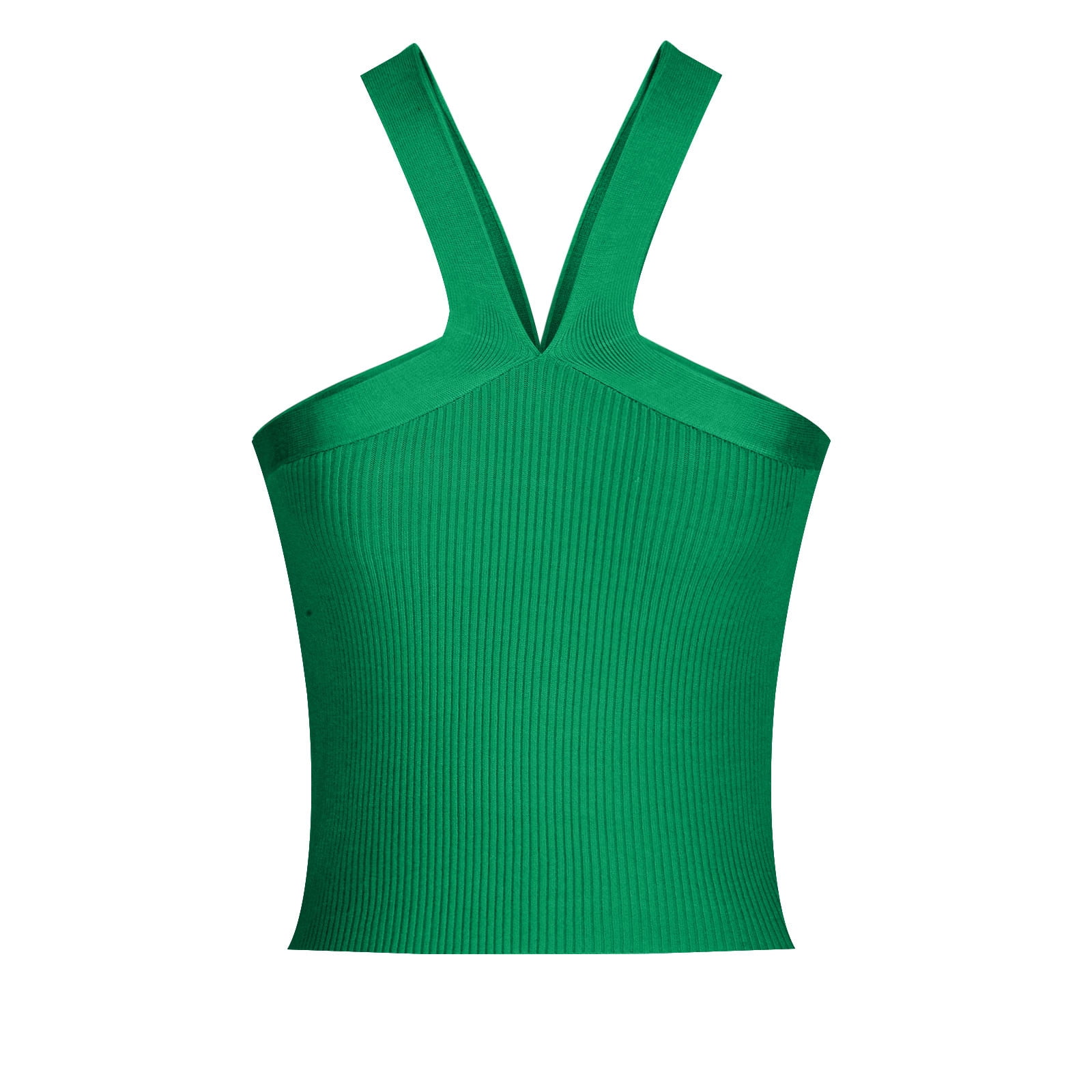 3XL) SHEIN Curve Plus Size Green Crisscross Halter Top ONLY