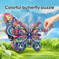 thumbnail image 4 of Wooden Puzzles for Adults Butterfly Jigsaw Puzzle 200Pcs Unique Shaped Puzzle Gifts for Adults Family Games, 4 of 7