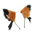 thumbnail image 2 of Aro de pelo Diadema con pinza para el pelo con orejas de zorro de peluche, accesorio para el cabello, horquilla con orejas de zorro peludas, diadema suave con orejas de zorro, tocado de cinta para niñ, 2 of 8