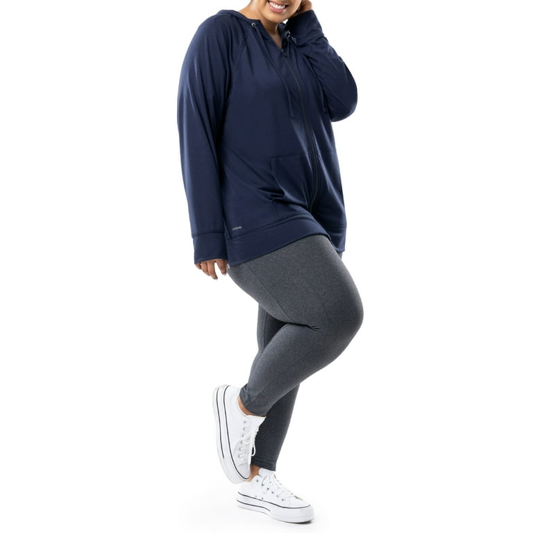 Athletic Works Women's Plus Size Lightweight Zip-Up Hoodie 