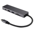 thumbnail image 2 of Hub 6 en 1 tipo C a interfaz Multimedia de alta definición Hub estación de acoplamiento USB Hub SpliHub, adaptador de concentrador de interfaz multimedia de estación de acoplamiento USB para Office Ho LHCER NONE, 2 of 5