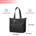 thumbnail image 4 of Math Equations Geometry Shapes Black Pattern Travel Tote Bags for Women Carry On,Large Weekender Bags for Women Travel,Multi Functional Duffle Bag for Work,Shopping,Sports, 4 of 5