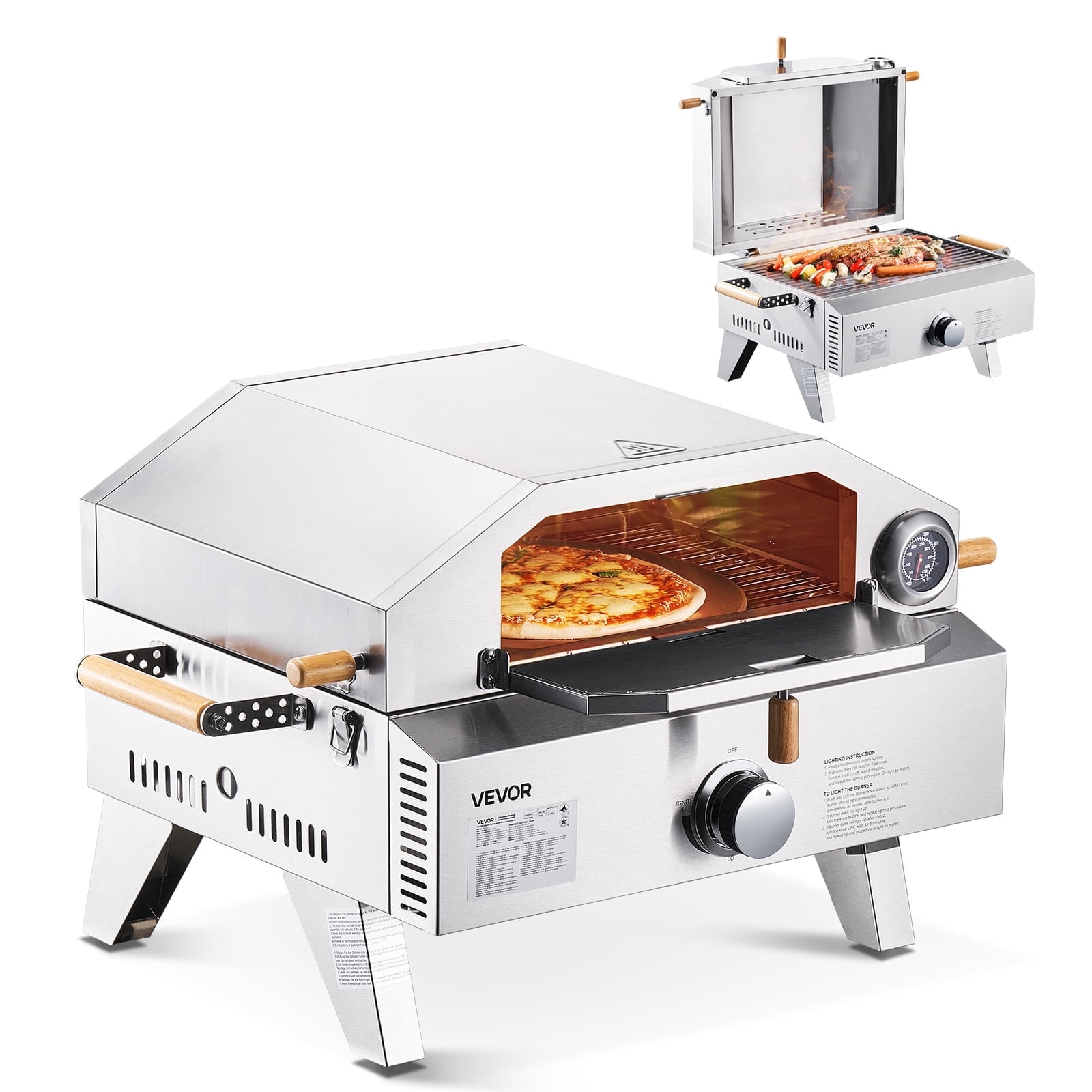 Nexgrill, Outdoor Pizza Oven, Ora 16, Portable Gas with Foldable