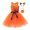 a-Orange, variant on 3PCS Pumpkin Halloween Dresses Kids Girls Princess Birthday Party Dress up Outfit with Headband Bags Set 4T