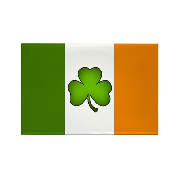 CafePress - Irish Flag Shamrock Magnets - Rectangle Magnet, 2"x3" Refrigerator Magnet