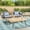 Natural+Grey, variant on Wood Coffee Table With Iron Legs, Finish, 17.56" High X 50" Wide 23.5" Deep Patio And Backyard Modern Design Table, 50"x23.5"x17.56" Size