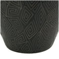 thumbnail image 5 of DecMode 19" Black Ceramic Vase with Geometric Etchings, 5 of 11
