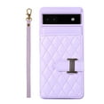 thumbnail image 2 of for Google Pixel 6a Detachable Shoulder Strap Wallet Case, with Card Slots & 360-degree Rotation Stand Ring Flip Premium PU Leather Protective Cover Lanyard for Women Girls, Purple, 2 of 9