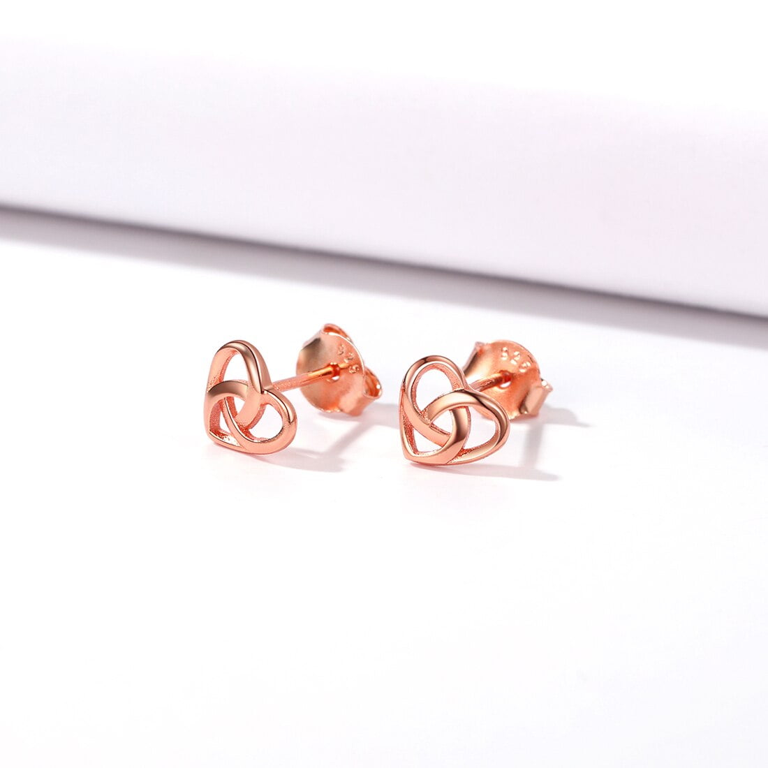 ChicSilver Tiny Irish Celtic Knot Stud Earrings for Women 925 Sterling Silver Heart Jewelry Gift for Her