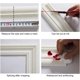 thumbnail image 5 of Moldura de espuma flexible autoadhesiva de 90" x 3", borde de papel tapiz con líneas decorativas adhesivas 3D para decoración de hogar, oficina y hotel, color blanco, 5 of 8