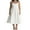 White, variant on Fortune Women's Midi A-Line Dress Solid Color Spaghetti Strap Beach Dresses