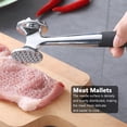 thumbnail image 3 of Tebru Stainless Steel Meat Hammer Tenderizer Needle Portable Loose Meat Hammer Kitchen Tools,Meat Tenderizing Tool,Meat Pounder, 3 of 8