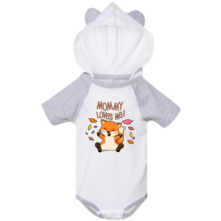 

Inktastic Mommy Loves Me!- Cute Baby Fox Gift Baby Boy or Baby Girl Bodysuit