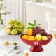 thumbnail image 4 of Platos de plástico para fruta de 9,84 pulgadas con base desmontable | Bandeja multiusos para aperitivos | Platos para servir verduras, dulces y aperitivos en cocinas y fiestas, 4 of 5