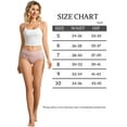 thumbnail image 4 of Buankoxy Cotton Underwear for Women Mid Rise Soft Stretch Breathable Ladies Panties 6 Pack, Size 8, 4 of 6