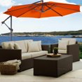 thumbnail image 1 of Gymax Parasol Suspendu de 10 Pieds pour Patio Extérieur, Parasol de Marché Banane Déporté, Orange, 1 of 6