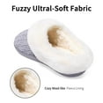 thumbnail image 5 of Litfun Fuzzy Slippers for Women Chenille Knit Fleece Slippers Memory Foam House Shoes, Buttoned Grey, Size 5-6.5, 5 of 8