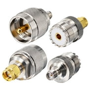 onelinkmore 4pcs SMA kits UHF coax Adapter SMA Female/Male to UHF Female/Male Antenna Adapter Connectors for Radio Antenna Walkie Talkie