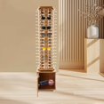 thumbnail image 4 of Rotating Retail Eyeglasses Display Rack Stand Floor-standing Sunglasses Holder Stand with Bottom Base for 90 Pairs Rotatable Glasses Hanging Hook Storage Organizer Commercial Mall（Brown Wood）, 4 of 9