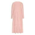 thumbnail image 3 of ChaoHeng Long Sleeve Dresses for Women under $10 Fashion Dresses for Women Trendy Women's Casual Loose Long Sleeve Loose Dress Solid Classic Dress, 3 of 5