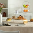 thumbnail image 4 of Decorative Metal Gold Stand Rectangular Shape Rustic Tray and PC Monitor Stand, 4 of 7