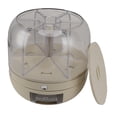 thumbnail image 1 of 6 Compartment Grain Storage Dispenser, Easy Access Rice Container, Sealing For Kitchen, Dry Food Dispenser With Rotation, 1 of 1