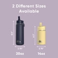 thumbnail image 5 of Hydrapeak Mini 14oz Water Bottle with Straw Lid, Insulated Water Bottle, Water Bottle Stainless Steel, Water Bottles (Blush), 5 of 9