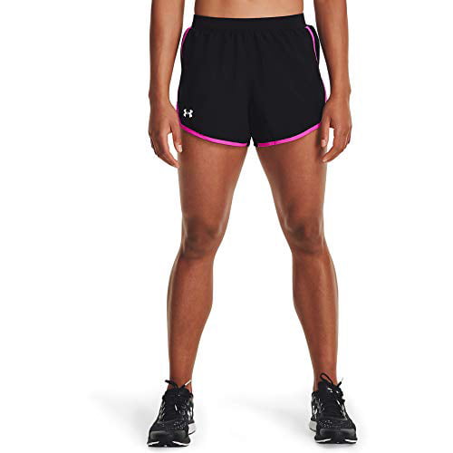 Under Armour Women's Fly By 2.0 Running Shorts , Black (011)/Meteor Pink ,  X-Small - Walmart.com