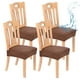 thumbnail image 1 of Uxcell 4-Pack Fundas Impermeables para Sillas de Comedor, Fundas de Asiento de Jacquard Elásticas Removibles y Lavables para Sillas, Protector de Cojines para Cocina/Hogar/Banquete [Café], 1 of 1