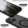 thumbnail image 2 of AIR-iPhone 14 Case Compatible with MagSafe, Phone Case iPhone 14 Magnetic Slim Thin Translucent Matte Back Shockproof Anti-Yellow Protective Cover Case for iPhone 14 Black, 2 of 4