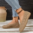 thumbnail image 5 of Women's Hollow Comfort Slip On Leather Ballets Flats Shoes Womens Casual Shoes Comfortable Walking Shoes Slip On Shoes Women Wide Width Orthopedic Shoes for Women Casual Dress Work Office Shoes 38, 5 of 5