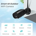thumbnail image 2 of Cámara IP tipo bala de 5MP y 1080P para exteriores, videocámara de seguridad para el hogar, Audio bidireccional iCSee, impermeable, WiFi, 2 of 3