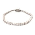 thumbnail image 2 of 925 Sterling Silver White Natural Zircon Bracelet, 2 of 3